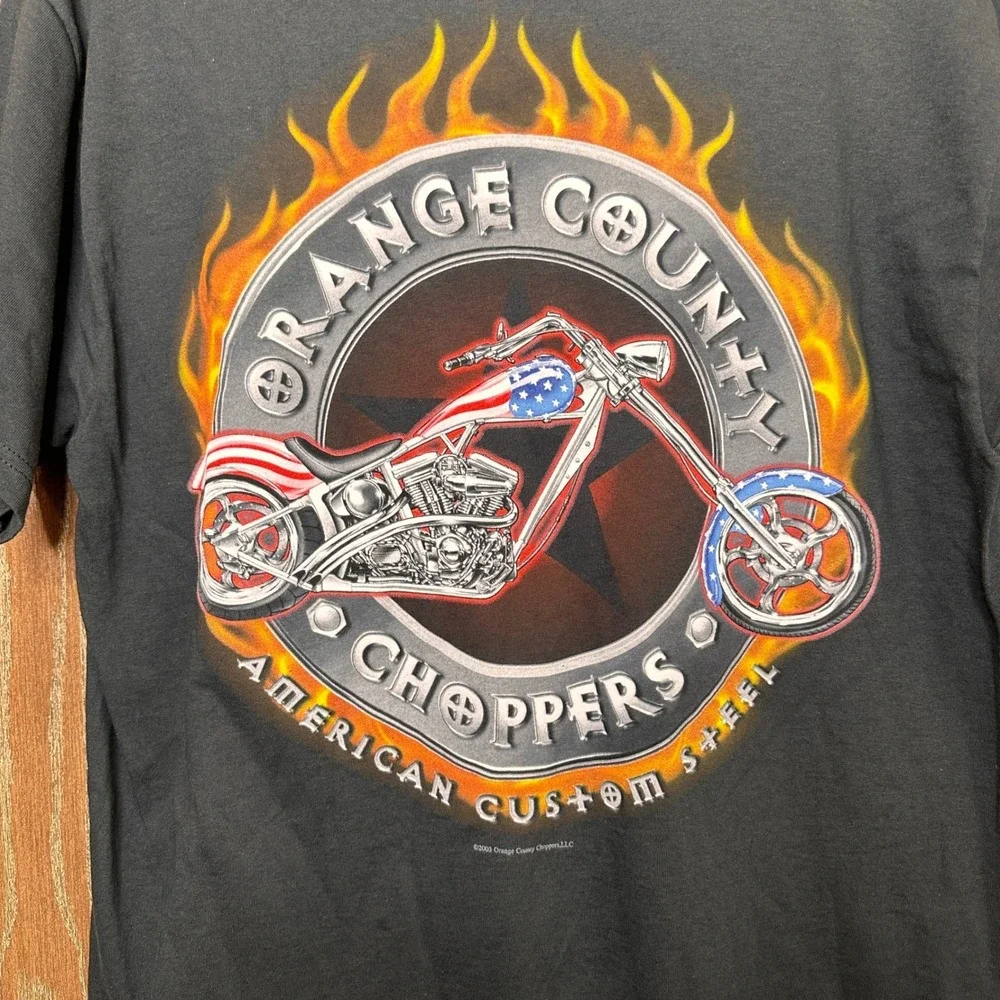 Vintage 2003 Orange County Choppers T-Shirt Black Graphic Tee Mens‎ Large ODM